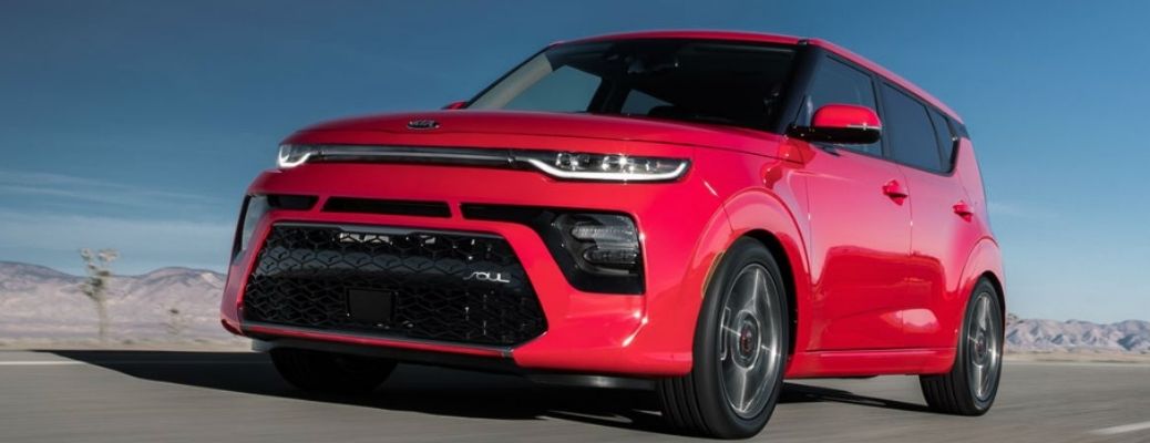 2021 Kia Soul in red broad view
