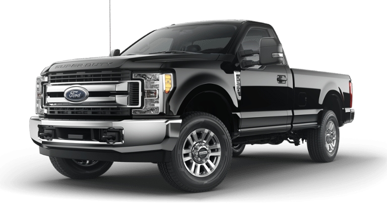 2018 Ford Super Duty black side view with a Regular Cab