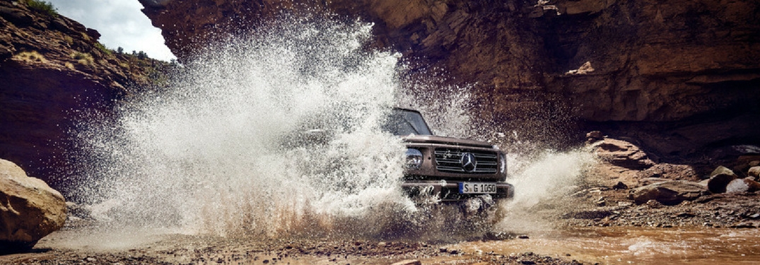 2019 mercedes-benz g-class driving through water
