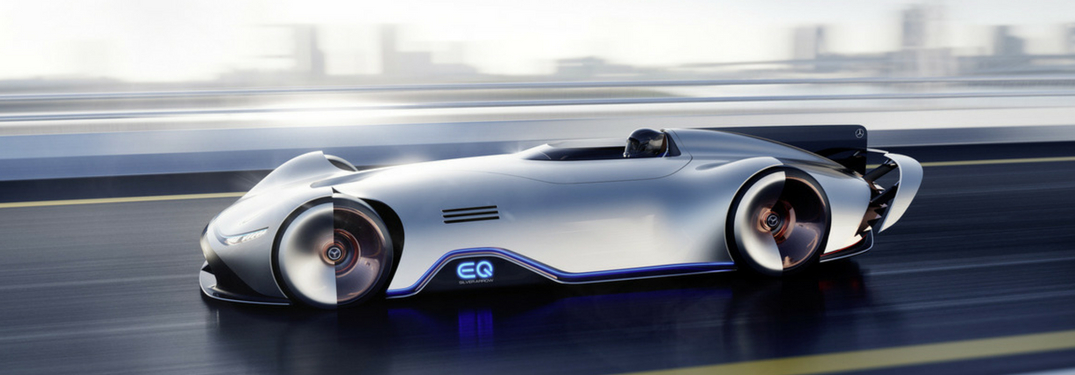 mercedes-benz EQ Silver Arrow concept car full view