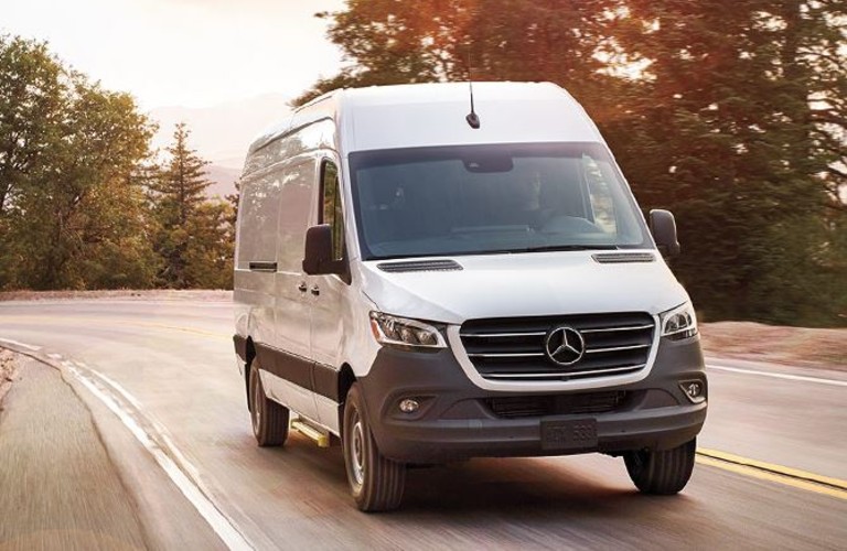 front end of a Mercedes-Benz van