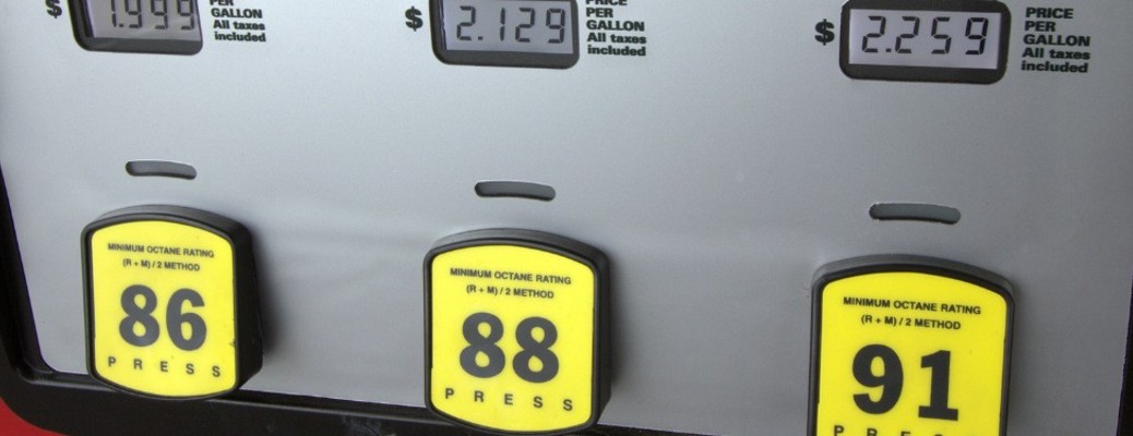 prices of fuel at a gas station
