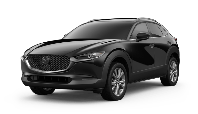 2020 Mazda CX-30 side view in Jet Black Mica