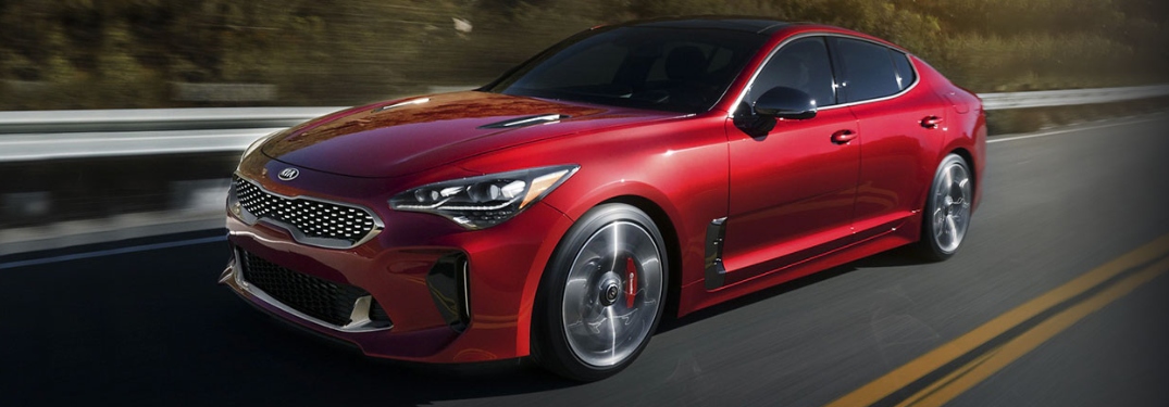2020 Kia Stinger driving down the road