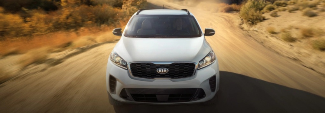 2020 Kia Sorento driving down a dirt road