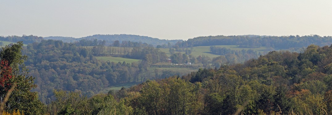 rural northeastern pennsylvania trees valley and sky