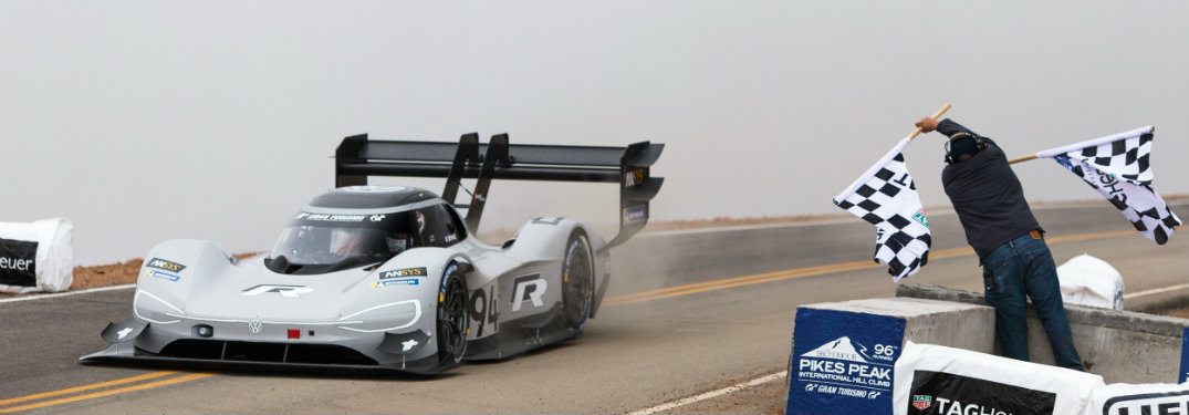Volkswagen I.D. R Pikes Peak at finish line