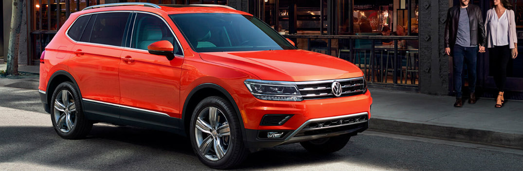 orange 2019 VW Tiguan