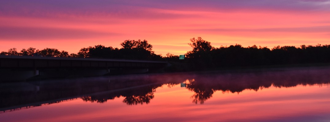 River at sunset