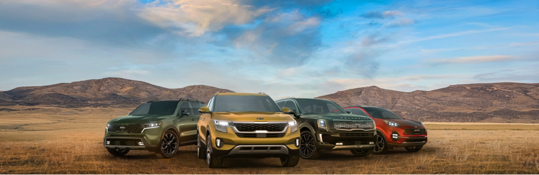 2021 Kia SUV Lineup Exterior Front Angles
