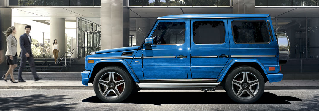 Mercedes-Benz G-Class parked on city street