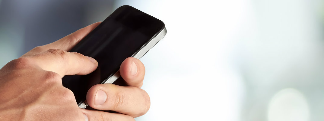 Man holding a smartphone