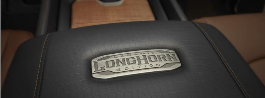 Closeup of decal in 2019 Ram Heavy Duty Laramie Longhorn® Edition