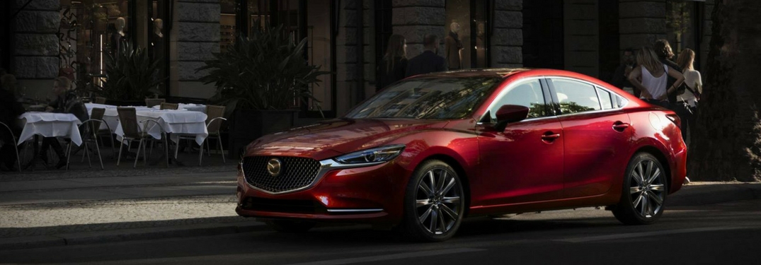 2018 mazda6 parked in the city