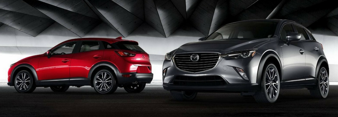two 2018 mazda cx-3 models side by side
