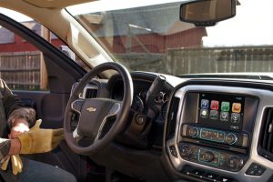 Driver;s cockpit of the 2018 Chevy Silverdo 3500