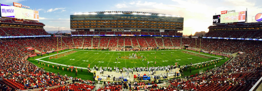 San Francisco football stadium full of fans watching nfl football game
