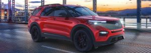 front quarter view of the 2022 Ford Explorer
