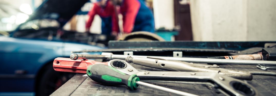 Close-up image of mechanical tools