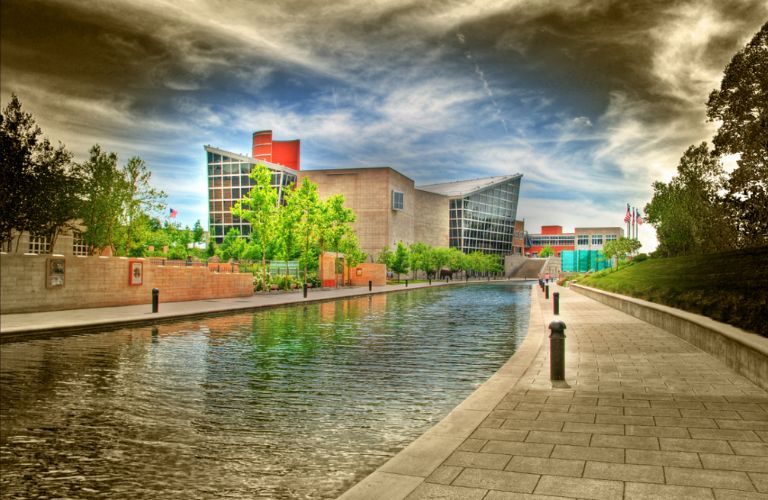 image of a walking path next to a lake
