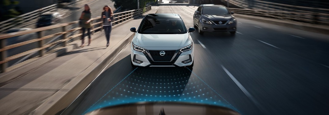 2020 Nissan Sentra driving on a street