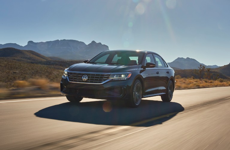 The 2021 Volkswagen Passat on the road.