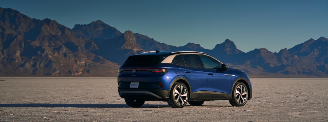 The 2022 Volkswagen ID.4 parked in the desert.