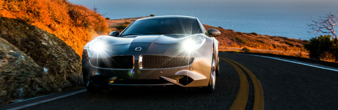 2018 Karma Revero Exterior Front Fascia Headlights On