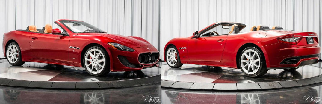 2017 Maserati GranTurismo Convertible Sport Exterior Passenger Side Front Driver Side Rear Top Down