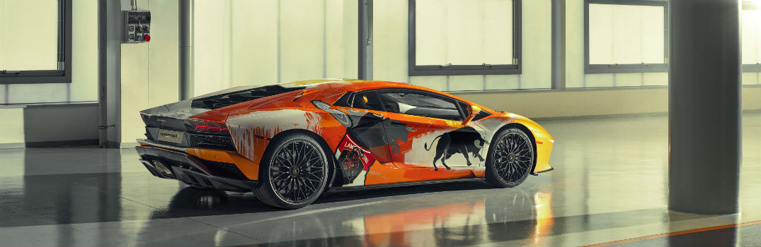 Skyler Grey Lamborghini Aventador S Exterior Passenger Side Rear Profile