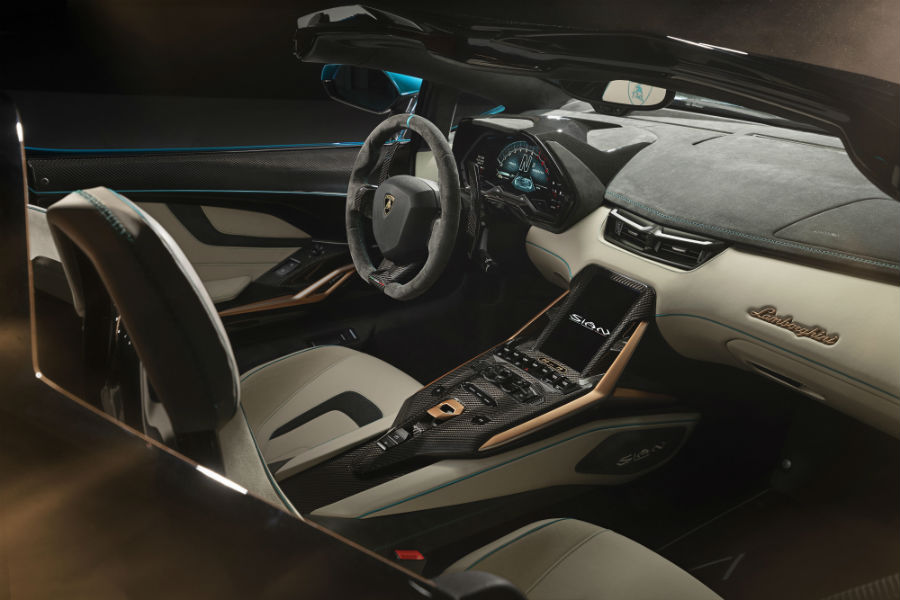 Lamborghini Sian Roadster Interior Cabin Dashboard