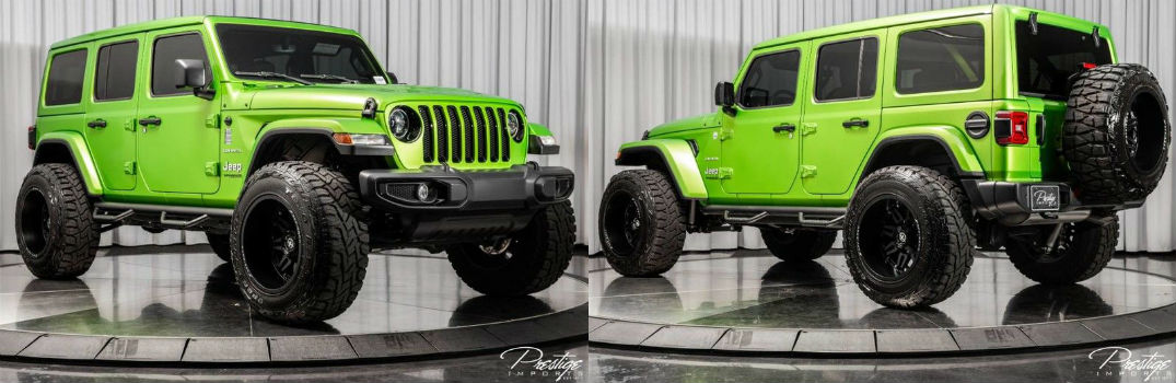 2019 Jeep Wrangler Unlimited Sahara Exterior Passenger Side Front Driver Rear Profiles