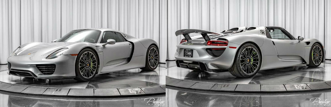 2015 Porsche 918 Spyder Exterior Driver Side Front Passenger Rear Profiles