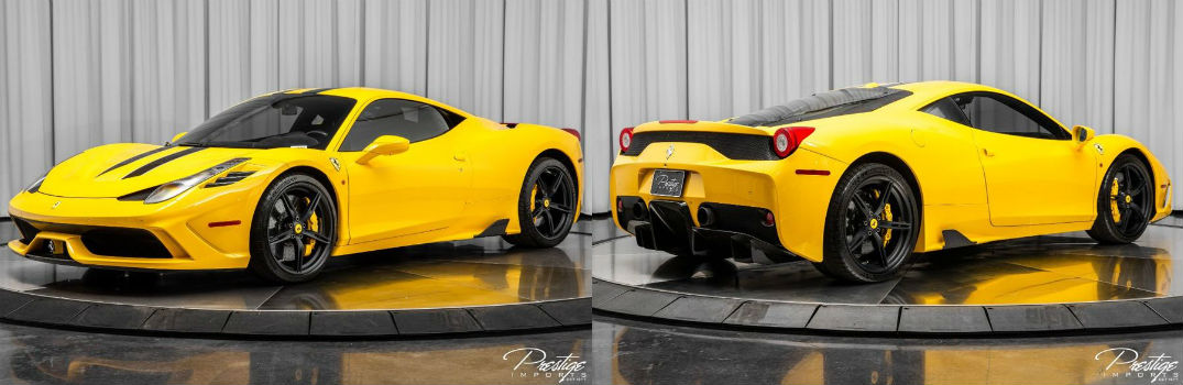 2014 Ferrari 458 Italia Speciale Exterior Driver Side Front Passenger Rear Profiles