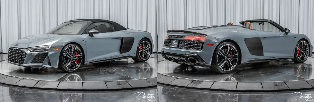 2020 Audi R8 Spyder V10 Performance Exterior Driver Side Front Passenger Rear Profiles