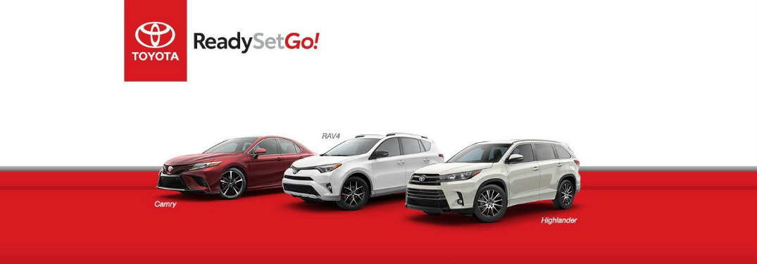 Carver Toyota Ready Set Go Banner with Camry, RAV4 and Highlander
