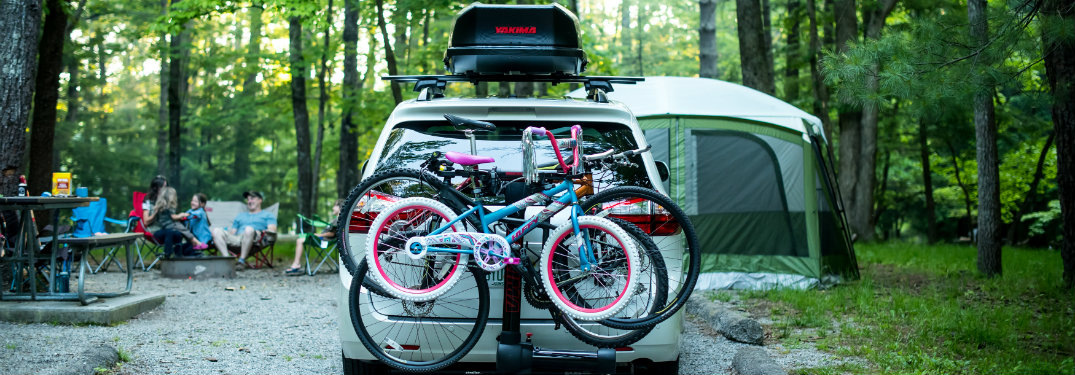 2018 Toyota 4Runner with Yakima cargo rack on top and bike rack on rear