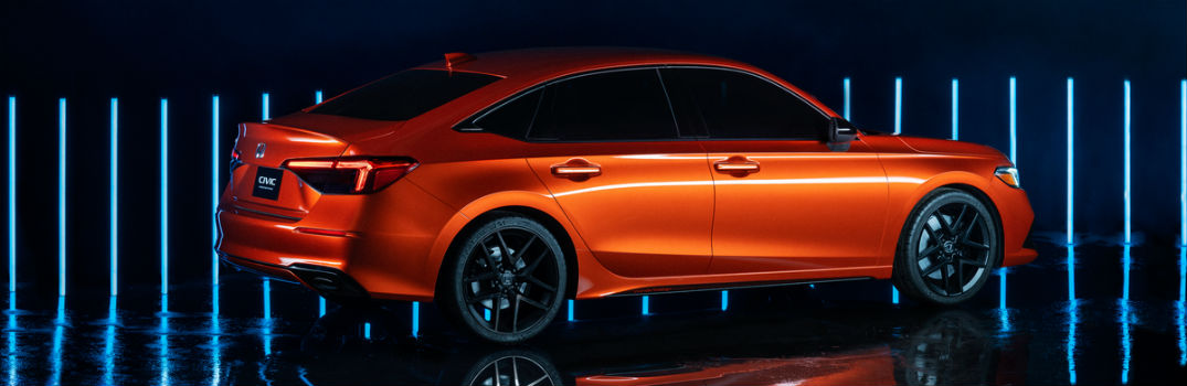 2022 Honda Civic Prototype Exterior Passenger Side Rear Profile