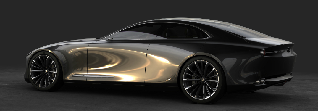 Side View of Grey Mazda VISION COUPE