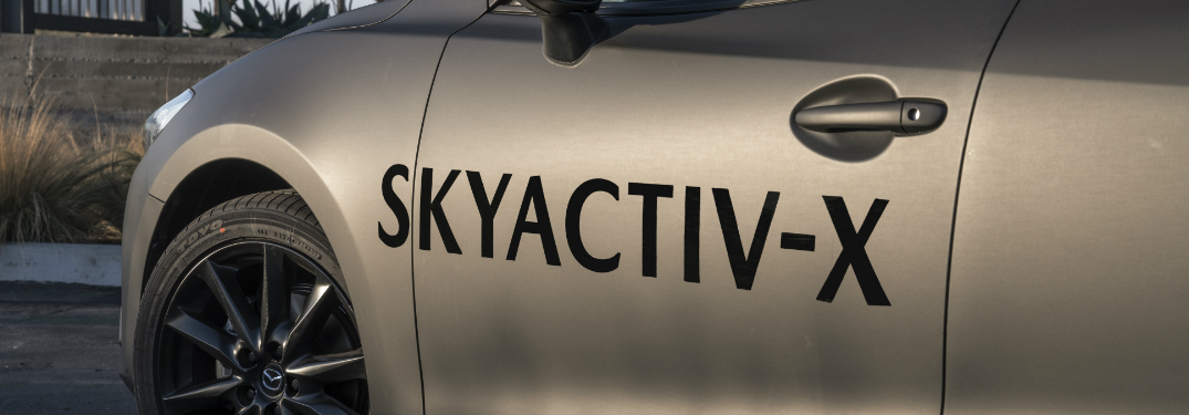 SKYACTIV-X Lettering on the Side of a Mazda Car