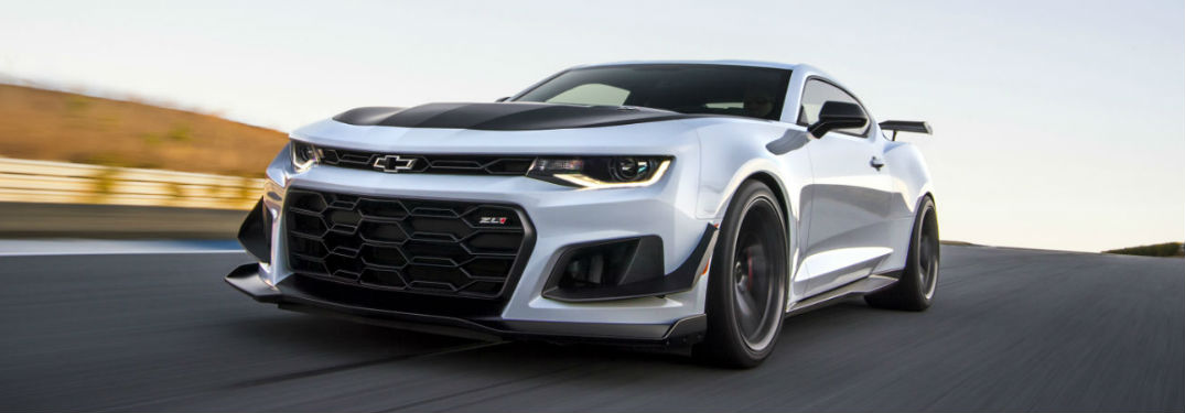 2018 Chevy Camaro driving on a track