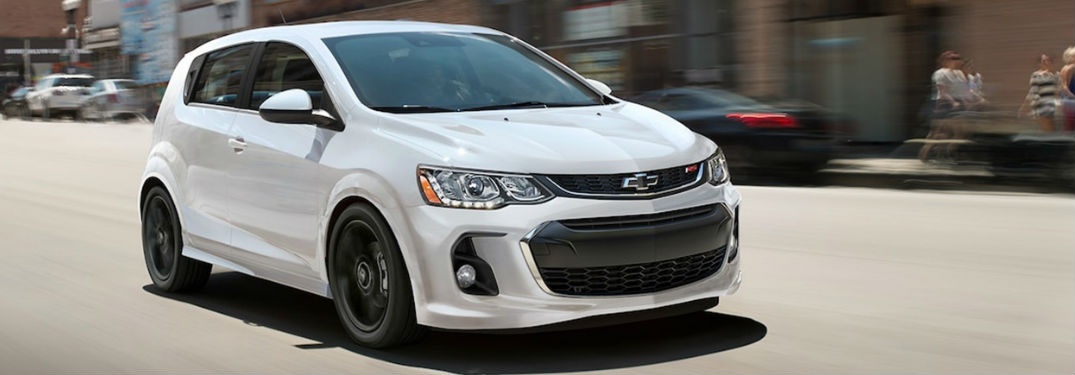 2018 Chevy Sonic driving down road