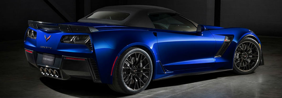 2018 Chevy Corvette side and rear profile