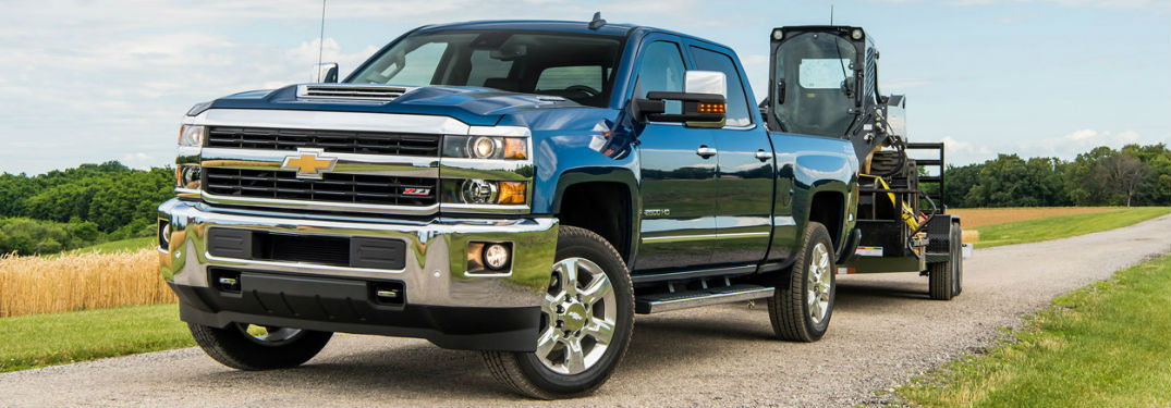 2018 Chevy Silverado 2500HD towing a trailer
