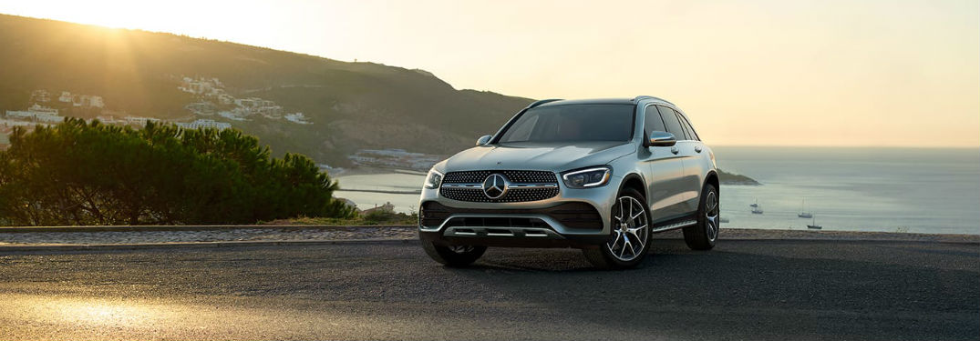 2020 Mercedes-Benz GLC parked on a cliff by water