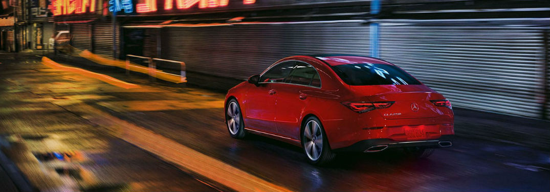 2021 Mercedes-Benz CLA Coupe driving on a road