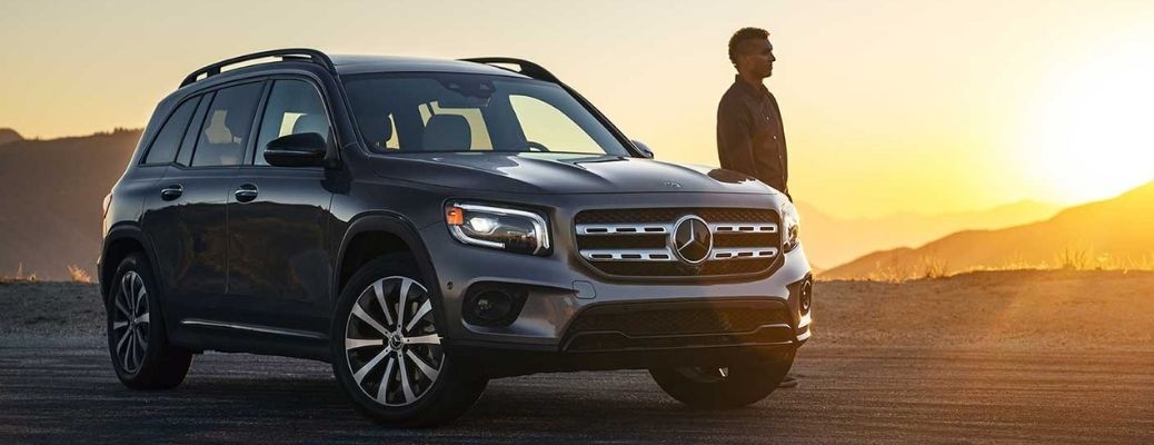 2021 Mercedes-Benz GLB with its owner at sunset