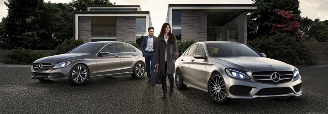 Couple walks toward Certified Pre-Owned Mercedes-Benz Sedans