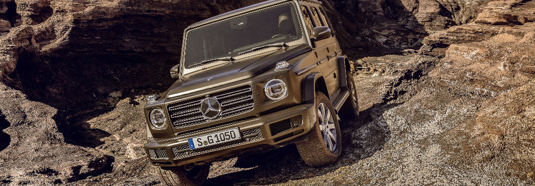 2019 Mercedes-Benz G-Class front view on rocks