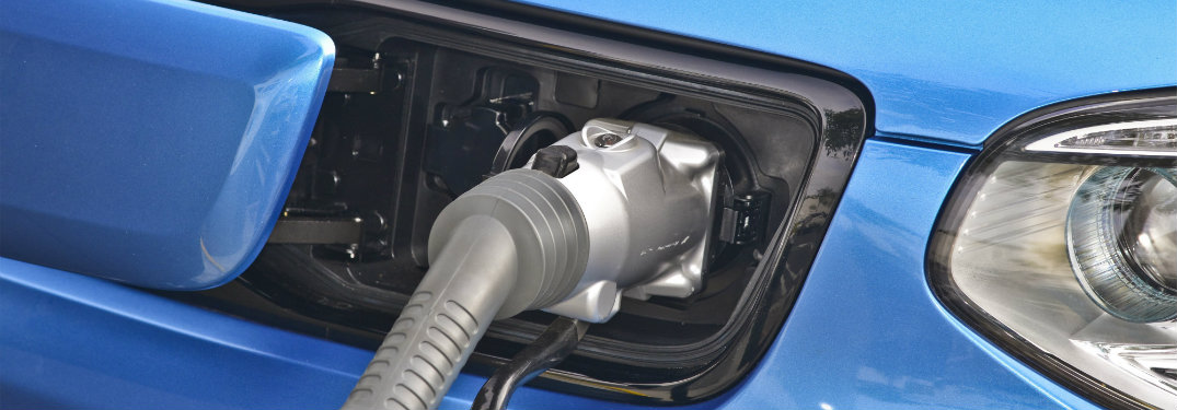 2018 Kia Soul EV charging port plugged in